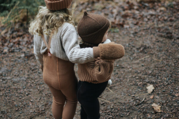 Wollstrumpfhose ohne Fuss mit Hosenträgern "Wooly Footless Tights - Espresso Brown" – Bild 7